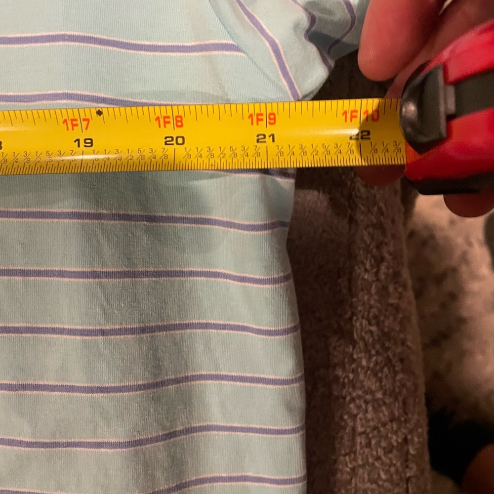 Peter Millar Light Blue Striped Polo Shirt - Picture 9 of 9